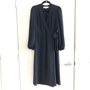 NWOT Diane von Furstenberg Black Crepe Dress